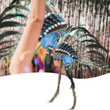 Maxbell Native American Indian Headdress Costume Accessories for Masquerade Carnival Green