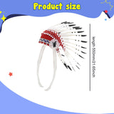 Maxbell Native American Indian Headdress Costume Accessories for Masquerade Carnival White