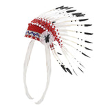 Maxbell Native American Indian Headdress Costume Accessories for Masquerade Carnival White