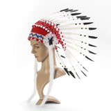 Maxbell Native American Indian Headdress Costume Accessories for Masquerade Carnival White