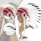 Maxbell Native American Indian Headdress Costume Accessories for Masquerade Carnival White