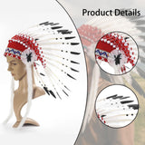 Maxbell Native American Indian Headdress Costume Accessories for Masquerade Carnival White