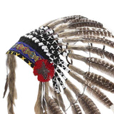 Maxbell Native American Indian Headdress Costume Accessories for Masquerade Carnival Brown