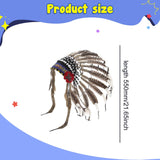 Maxbell Native American Indian Headdress Costume Accessories for Masquerade Carnival Brown