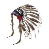 Maxbell Native American Indian Headdress Costume Accessories for Masquerade Carnival Brown