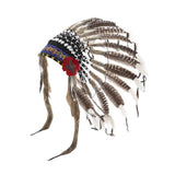 Maxbell Native American Indian Headdress Costume Accessories for Masquerade Carnival Brown