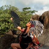 Maxbell Native American Indian Headdress Costume Accessories for Masquerade Carnival Brown