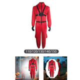 Maxbell Red Jumpsuit for Kids Kindergarten Accessories Lightweight Halloween Costume 110