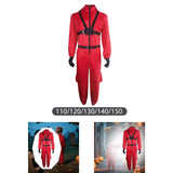 Maxbell Red Jumpsuit for Kids Kindergarten Accessories Lightweight Halloween Costume 110