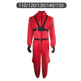Maxbell Red Jumpsuit for Kids Kindergarten Accessories Lightweight Halloween Costume 110