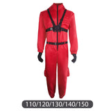 Maxbell Red Jumpsuit for Kids Kindergarten Accessories Lightweight Halloween Costume 110