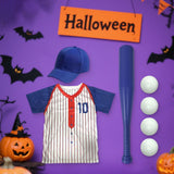 Maxbell Baseball Player Costume for Kids Role Play Dress up Halloween Party Costumes