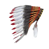 Maxbell Indian Artificial Feather Headdress for Role Play Stage Performance Festival