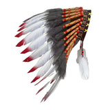 Maxbell Indian Artificial Feather Headdress for Role Play Stage Performance Festival