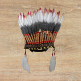 Maxbell Indian Artificial Feather Headdress for Role Play Stage Performance Festival