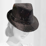 Maxbell Sequin Bowler Hat Costume Hat Stylish Sun Hats for Travel Masquerade