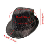 Maxbell Sequin Bowler Hat Costume Hat Stylish Sun Hats for Travel Masquerade