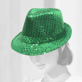 Maxbell Sequin Bowler Hat Costume Hat Stylish Sun Hats for Travel Masquerade