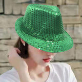 Maxbell Sequin Bowler Hat Costume Hat Stylish Sun Hats for Travel Masquerade