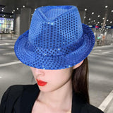 Maxbell Sequin Bowler Hat Costume Hat Stylish Sun Hats for Travel Masquerade