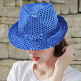 Maxbell Sequin Bowler Hat Costume Hat Stylish Sun Hats for Travel Masquerade