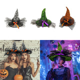 Maxbell Halloween Witch Hat Headwear for Decoration with Bowknot Photo Prop Headgear Black