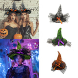 Maxbell Halloween Witch Hat Headwear for Decoration with Bowknot Photo Prop Headgear Black