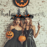Maxbell Halloween Witch Hat Headwear for Decoration with Bowknot Photo Prop Headgear Black