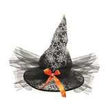 Maxbell Halloween Witch Hat Headwear for Decoration with Bowknot Photo Prop Headgear Black