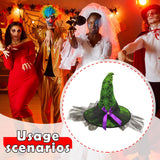 Maxbell Halloween Witch Hat Headwear for Decoration with Bowknot Photo Prop Headgear Green