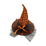 Maxbell Halloween Witch Hat Headwear for Decoration with Bowknot Photo Prop Headgear Orange
