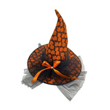 Maxbell Halloween Witch Hat Headwear for Decoration with Bowknot Photo Prop Headgear Orange