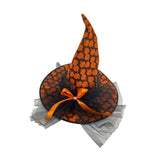 Maxbell Halloween Witch Hat Headwear for Decoration with Bowknot Photo Prop Headgear Orange