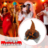 Maxbell Halloween Witch Hat Headwear for Decoration with Bowknot Photo Prop Headgear Orange
