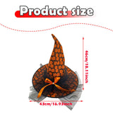 Maxbell Halloween Witch Hat Headwear for Decoration with Bowknot Photo Prop Headgear Orange