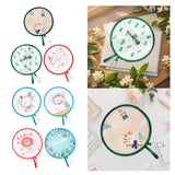 Maxbell Foldable Round Fan Decorative Handheld Fan for Party Favor Show Performances