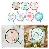 Maxbell Foldable Round Fan Decorative Handheld Fan for Party Favor Show Performances