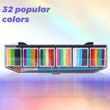 Maxbell Face Body Paint for Kids Washable Facepaint for Carnival Rave Music Festival 32 Colors