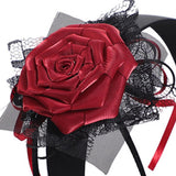 Maxbell Halloween Headdress Artificial Rose Headband for Role Playing Bride Carnival Style B Headband