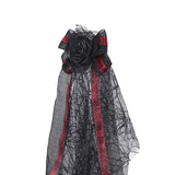 Maxbell Halloween Headdress Artificial Rose Headband for Role Playing Bride Carnival Style C Hair Comb
