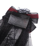 Maxbell Halloween Headdress Artificial Rose Headband for Role Playing Bride Carnival Style C Hair Comb