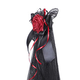 Maxbell Halloween Headdress Artificial Rose Headband for Role Playing Bride Carnival Style D Hair Comb