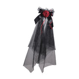 Maxbell Halloween Headdress Artificial Rose Headband for Role Playing Bride Carnival Style D Hair Comb