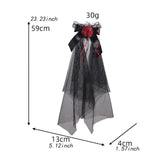 Maxbell Halloween Headdress Artificial Rose Headband for Role Playing Bride Carnival Style D Hair Comb