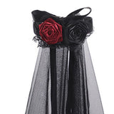 Maxbell Halloween Headdress Artificial Rose Headband for Role Playing Bride Carnival Style E Headband