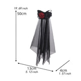 Maxbell Halloween Headdress Artificial Rose Headband for Role Playing Bride Carnival Style E Headband