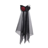 Maxbell Halloween Headdress Artificial Rose Headband for Role Playing Bride Carnival Style E Headband