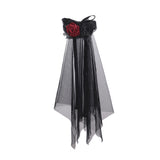 Maxbell Halloween Headdress Artificial Rose Headband for Role Playing Bride Carnival Style E Headband