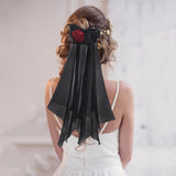 Maxbell Halloween Headdress Artificial Rose Headband for Role Playing Bride Carnival Style E Headband