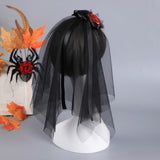 Maxbell Halloween Headdress Artificial Rose Headband for Role Playing Bride Carnival Style E Headband
